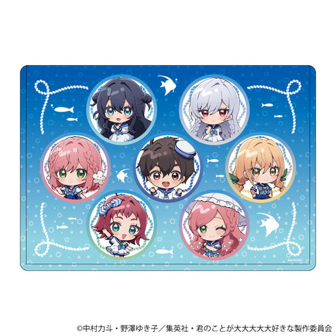 『君のことが大大大大大好きな100人の彼女』キャラクリアケース03/マリンver.集合デザイン(ミニキャライラスト)